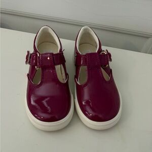 Keds Girls Glossy Sz 6.5 Plum Sneaker Shoes